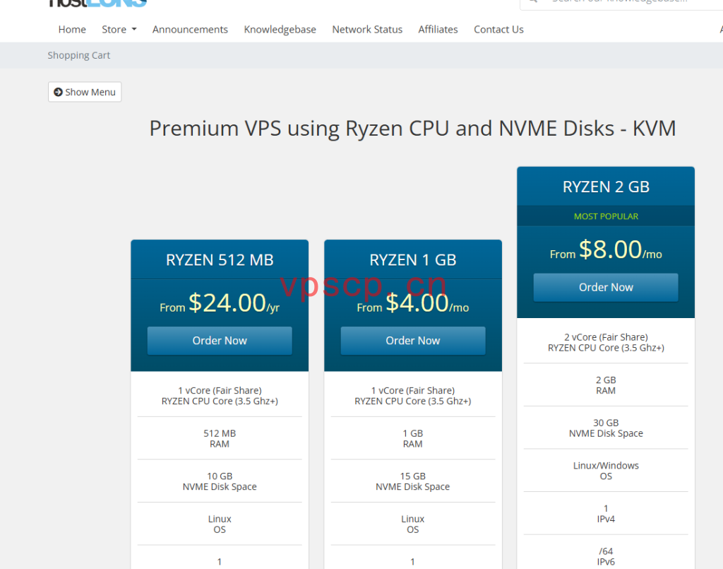 hosteons:便宜VPS/10G带宽仅需$2.99/月/2G内存/1核/40gNVMe/2T流量，美国/德国/法国机房