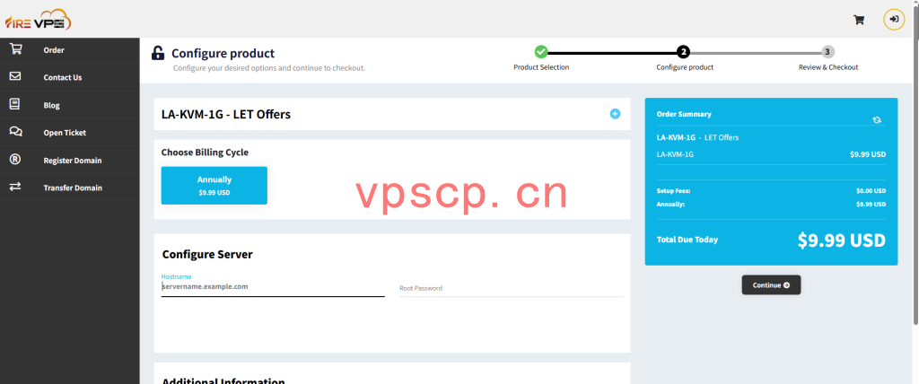 FireVPS：洛杉矶仅需$9.99/年/1核@AMD EPYC 7443P/1GB内存/10GB SSD空间/1TB流量/1Gbps端口/KVM