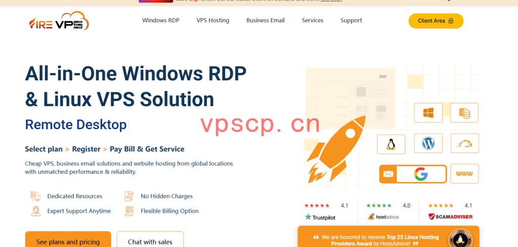 FireVPS：洛杉矶vps仅需$9.99/年，AMD EPYC@1核/1GB/10GB SSD/1TB@1Gbps带宽