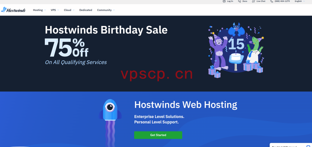hostwinds：cpanel主机带独立IPv4低至1.7折，西雅图/达拉斯/阿姆斯特丹机房