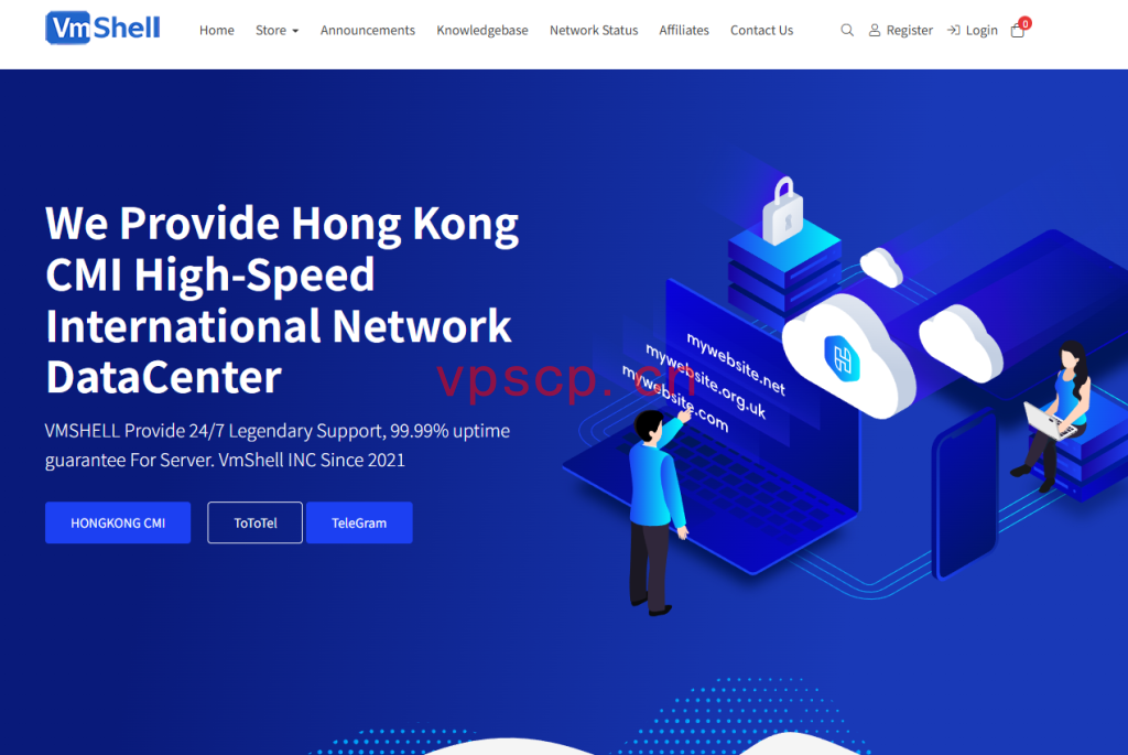 Vmshell：香港CMIN2仅需$33/年/512MB内存/8GB SSD空间/1TB流量/400Mbps端口/KVM