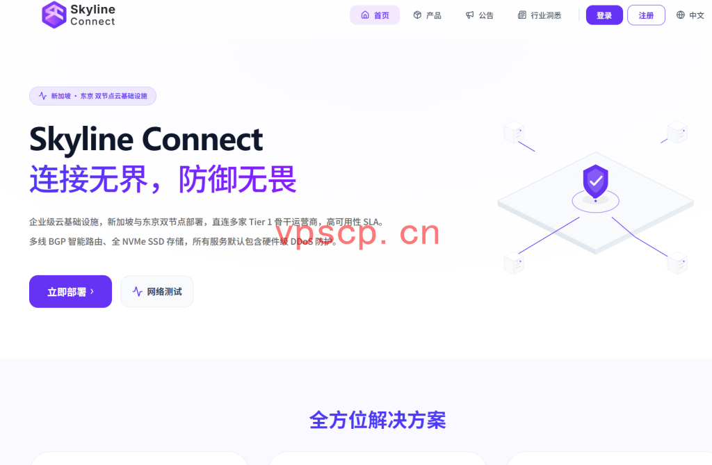 Skylineconnect：新加坡仅需$2.8/月/1GB内存/8GB SSD空间/2TB流量/10Gbps端口/KVM/新加坡/国际线路