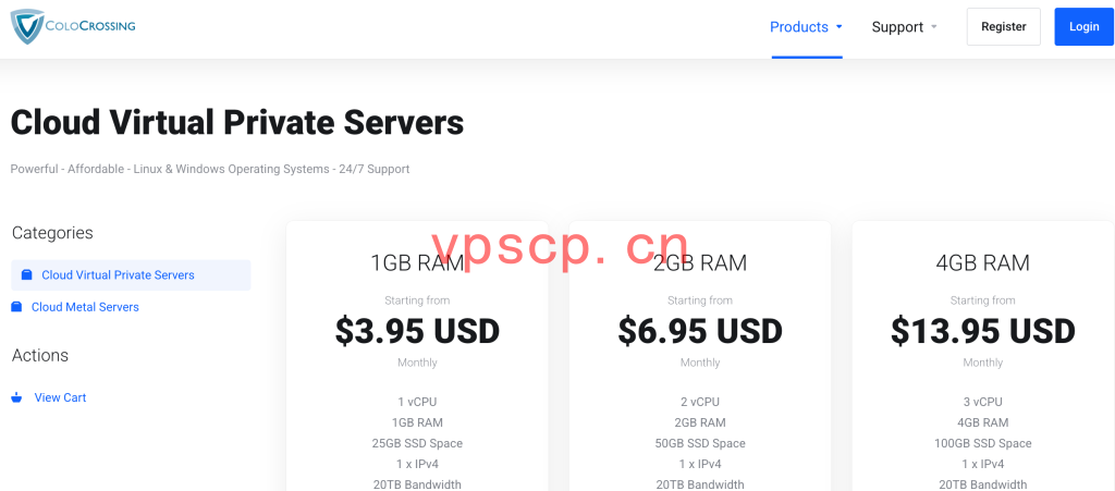 ColoCrossing：美国vps仅需$10.99/年/1核/1GB内存/30GB SSD硬盘/40TB流量/1Gbps端口/KVM/洛杉矶