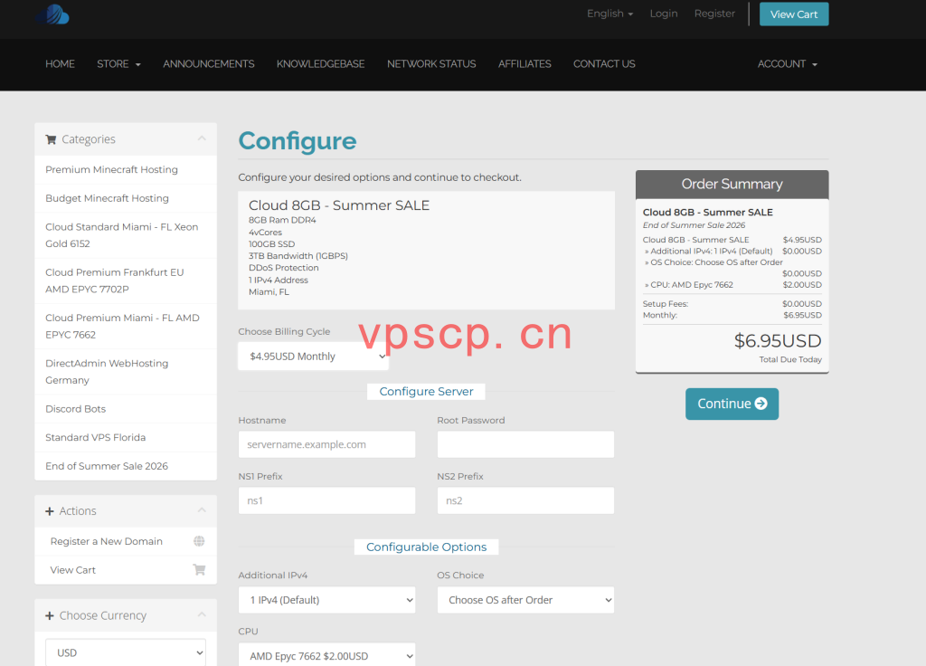 Aspire Hosting：德国VPS仅需$4.95/月/4核/8GB内存/100GB SSD空间/3TB流量/1Gbps端口/KVM/迈阿密/