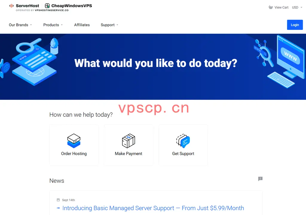 ServerHost美国VPS特价：2G内存16.99美元/年，1Gbps不限流量